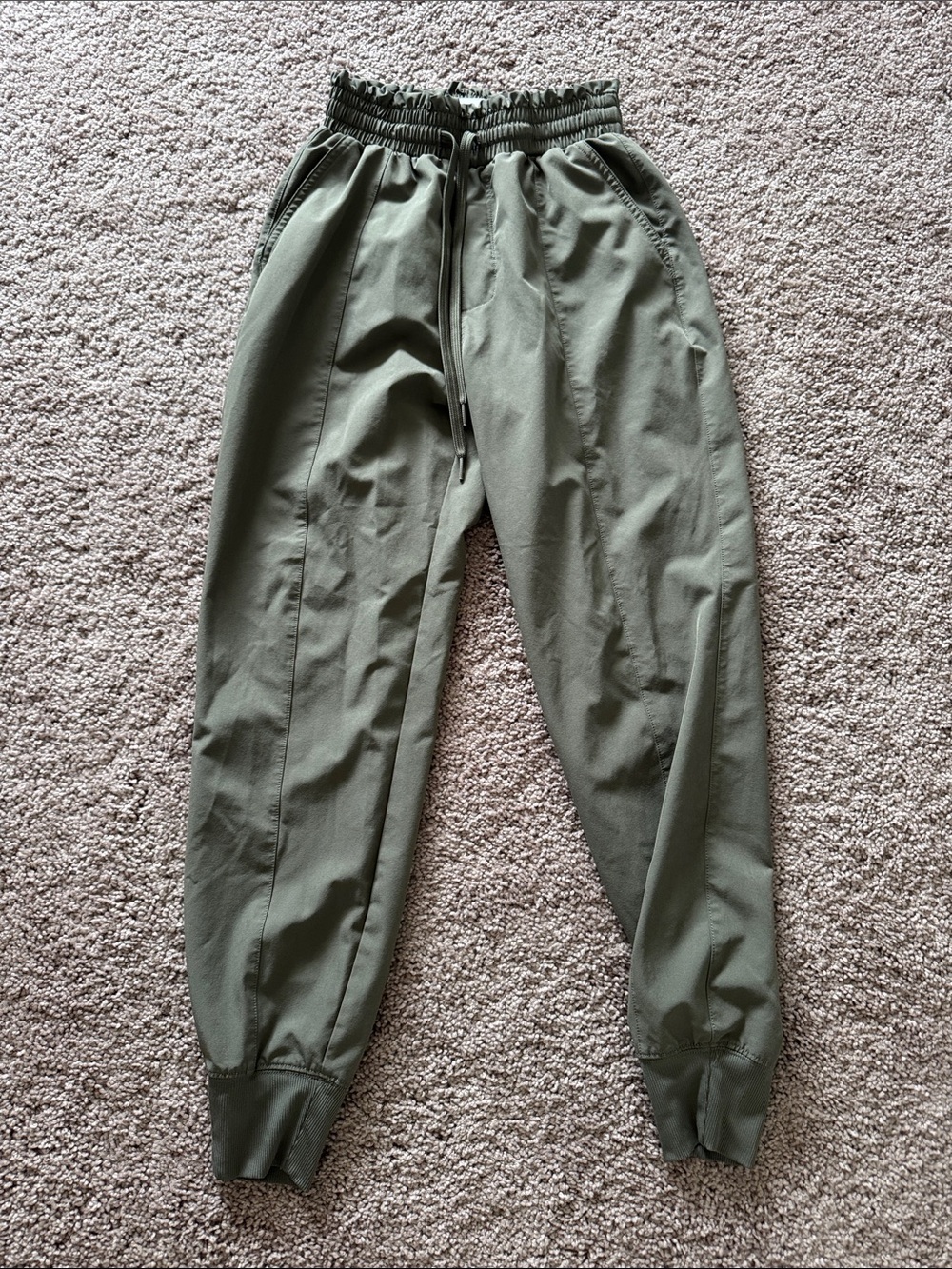 Abercrombie & Firch Olive Green Drawstring Jogger Pants